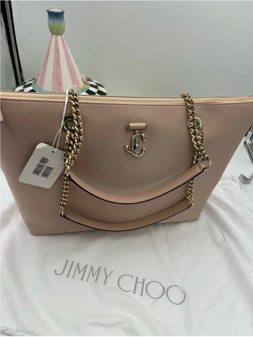 Women’s Jimmy Choo VARENNE large leather tote bag NWT